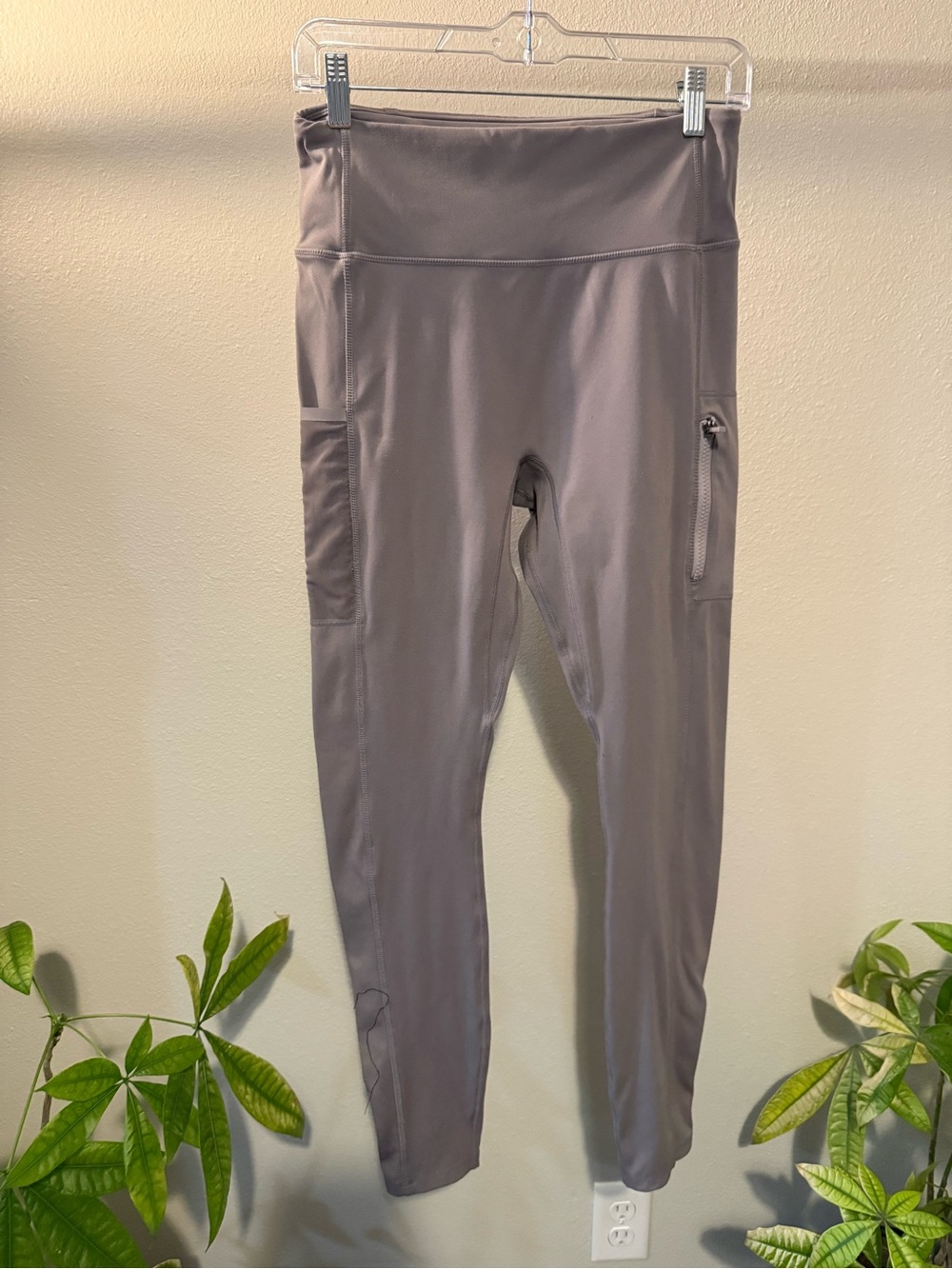 Fabletics High-Waisted Dusty Purple Performance Leggings